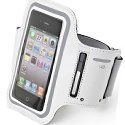 ARMBANDBLANCIP4 - Etui sport brassard Néoprène Blanc taille iPhone