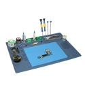 BAKU-BA695 - Tapis de travail anti-statique avec emplacements de rangements outils et visserie 45x30 cm