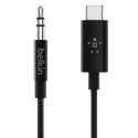 BELKIN-F7U079BT03-BLK - Câble audio jack 3.5mm vers connecteur USB-C de BELKIN