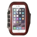 BRASSIP6ROUGE - Housse sportive type brassard de jogging pour iPhone 6 coloris noir et rouge