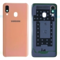 CACHE-A40CORAIL - Face arrière vitre du dos Samsung Galaxy A4 coloris corail