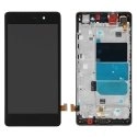 CHASSISLCD-P8LITENOIR - Ecran complet assemblé sur chassis Huawei P8-Lite noir pour réparation sans collage