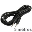 CORDON-MM35-3M - Cordon audio Stéréo Jack 3,5mm mâle-mâle 3 mètres