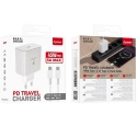 DPOW-J8545BLANC - Chargeur Phone 15 / iPad USB-C de D-Power Charge rapide PD de 45W J8545 Blanc