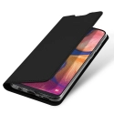 DUX-FOLIOA20ENOIR - Etui Galaxy A20e noir fin avec rabat latéral aimant invisible et coque souple