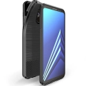 DUXMOJO-A62018 - Coque Galaxy A6-2018 antichoc flexible aspect métal brossé