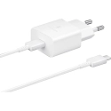 EP-T1510BLANCCABLE - Chargeur secteur Fast-Charge USB origine Samsung EP-T1510 blanc avec câble USB-C