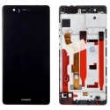 FACEAV-P9NOIR - Ecran complet Huawei P9 Vitre + Ecran LCD sur chassis assemblé noir