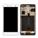 FACEAV-XIAOMIMI4BLANC - Face avant LCD vitre tactile et chassis Ecran pour Xiaomi MI4 blanc