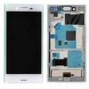 FACEAV-XPERIAXCOMPBLANC - Ecran complet Xperia X-Compact blanc Sony assemblé châssis Vitre tactile et LCD