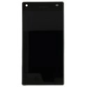 FACEAV-XPZ5COMPACTNOIR - Ecran complet Xperia Z5-Compact Sony assemblé sur châssis Vitre tactile et LCD