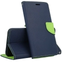 FANCY-A325GBLEU - Etui Galaxy A32(5G) Fancy-Diary bleu logements cartes fonction stand