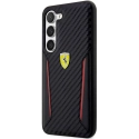 FEHCS23MNPYK - Coque Galaxy S23+ Ferrari en véritable carbone noir