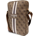 GUESS-GUTB10P4RPSW - Etui Guess pour tablette 10 pouces coloris marron bandes verticales avec bandoulière