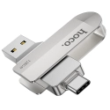 HOCO-PENDRIVEUD10128G - Clé USB / USB-C de stockage 128 Go UD-10 de Hoco en métal