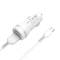 HOCO-Z27USBC - Chargeur voiture double USB + câble USB Type-C de Hoco