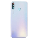 HUAWEI-DOSP30LITENACRE - Dos Huawei P30 Lite en verre blanc nacré avec vitre appareil photo et bouton empreinte