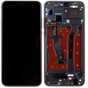 LCDCHASSIS-HONOR8XNOIR - Ecran complet assemblé sur chassis Honor 8X Vitre tactile + LCD coloris noir