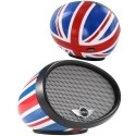 SPEAKMINIUKCOULEUR - Enceinte sans fil bluetooth NFC Boombox Mini motif UK rétroviseur