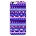 TPU0IPHONE7AZTEQUEBLEUVIO - Coque souple pour Apple iPhone 7 avec impression Motifs aztèque bleu et violet