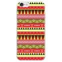 TPU0IPHONE7AZTEQUEJAUROU - Coque souple pour Apple iPhone 7 avec impression Motifs aztèque jaune et rouge