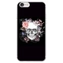 TPU0IPHONE7SKULLFLOWER - Coque souple pour Apple iPhone 7 avec impression Motifs skull fleuri