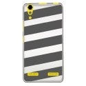 TPU0LK3BANDESGRISES - Coque souple pour Lenovo K3 avec impression Motifs bandes grises