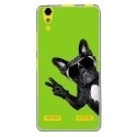 TPU0LK3CHIENVVERT - Coque souple pour Lenovo K3 avec impression Motifs chien à lunettes sur fond vert