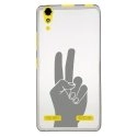 TPU0LK3MAINPEACE - Coque souple pour Lenovo K3 avec impression Motifs main Peace and Love