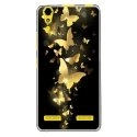 TPU0LK3PAPILLONSDORES - Coque souple pour Lenovo K3 avec impression Motifs papillons dorés