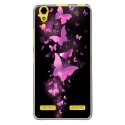 TPU0LK3PAPILLONSFUSHIAS - Coque souple pour Lenovo K3 avec impression Motifs papillons fushias