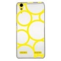 TPU0LK3RONDSJAUNES - Coque souple pour Lenovo K3 avec impression Motifs ronds jaunes