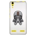 TPU0LK3SKULLCASQUE - Coque souple pour Lenovo K3 avec impression Motifs tête de mort avec un casque de moto