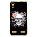 TPU0LK3SKULLFLOWER - Coque souple pour Lenovo K3 avec impression Motifs skull fleuri