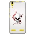 TPU0LK3SKULLTRIBAL - Coque souple pour Lenovo K3 avec impression Motifs tête de mort sur fond tribal