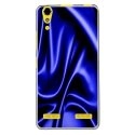 TPU0LK3SOIEBLEU - Coque souple pour Lenovo K3 avec impression Motifs soie drapée bleu