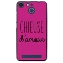 TPU150FHELIUMCHIEUSEFUSHIA - Coque souple pour Archos 50F Helium avec impression Motifs Chieuse d'Amour fushia