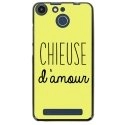 TPU150FHELIUMCHIEUSEJAUNE - Coque souple pour Archos 50F Helium avec impression Motifs Chieuse d'Amour jaune