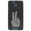 TPU150FHELIUMMAINPEACE - Coque souple pour Archos 50F Helium avec impression Motifs main Peace and Love