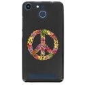 TPU150FHELIUMPEACELOVE - Coque souple pour Archos 50F Helium avec impression Motifs Peace and Love fleuri