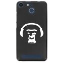 TPU150FHELIUMSINGECASQ - Coque souple pour Archos 50F Helium avec impression Motifs singe avec son casque