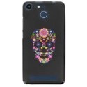 TPU150FHELIUMSKULLFLEUR - Coque souple pour Archos 50F Helium avec impression Motifs crâne en fleurs