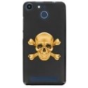 TPU150FHELIUMSKULLOR - Coque souple pour Archos 50F Helium avec impression Motifs tête de mort aspect or