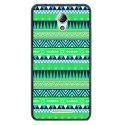 TPU1LENOVOBAZTEQUEBLEUVER - Coque souple pour Lenovo B avec impression Motifs aztèque bleu et vert