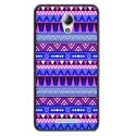 TPU1LENOVOBAZTEQUEBLEUVIO - Coque souple pour Lenovo B avec impression Motifs aztèque bleu et violet