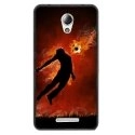 TPU1LENOVOBBALLONFOOT - Coque souple pour Lenovo B avec impression Motifs Ballon de football enflammé