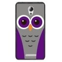 TPU1LENOVOBCHOUETTE5 - Coque souple pour Lenovo B avec impression Motifs chouette mauve et grise