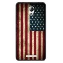 TPU1LENOVOBDRAPUSAVINTAGE - Coque souple pour Lenovo B avec impression Motifs drapeau USA vintage