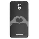 TPU1LENOVOBMAINCOEUR - Coque souple pour Lenovo B avec impression Motifs mains en forme de coeur