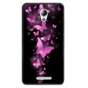 TPU1LENOVOBPAPILLONSFUSHIAS - Coque souple pour Lenovo B avec impression Motifs papillons fushias